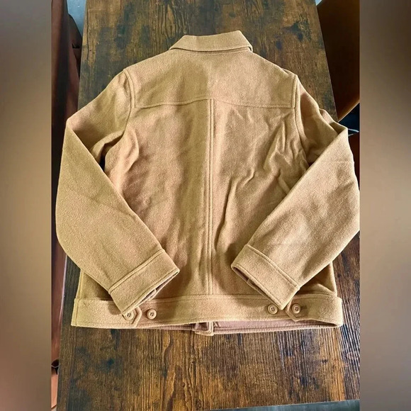 Jcrew Camel Color Shirt-jacket in stretch wool - Picture 13 of 15